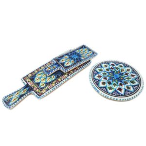 Planche céramique pour servir 3en1 – style marocain